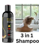 Unisex Instant Black Herbal Hair Dye Shampoo for Grey Hair Coverage 3 in 1(100ml)