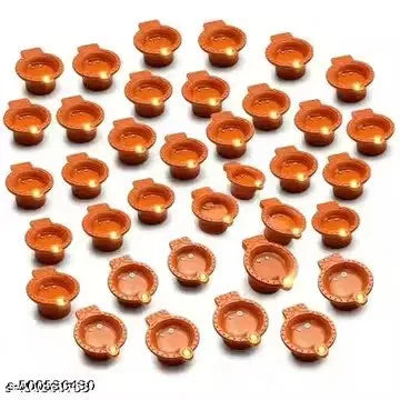 Water Sensor Diya for Home Decoration Floating Led Light Diya (Pack of 42)